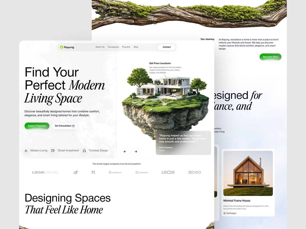 Example website design created by BreezyPixels